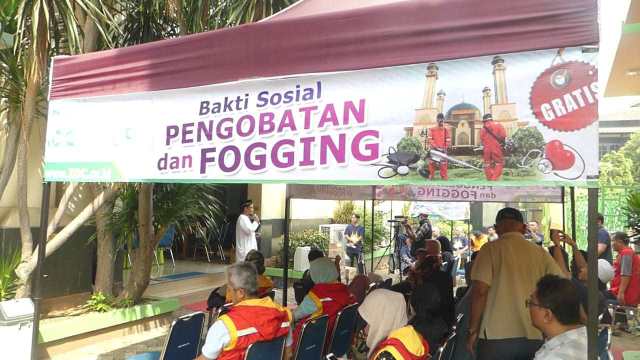 Danramil Apresiasi Pengobatan dan Fogging Gratis IDC di Masjid Agung Bekasi